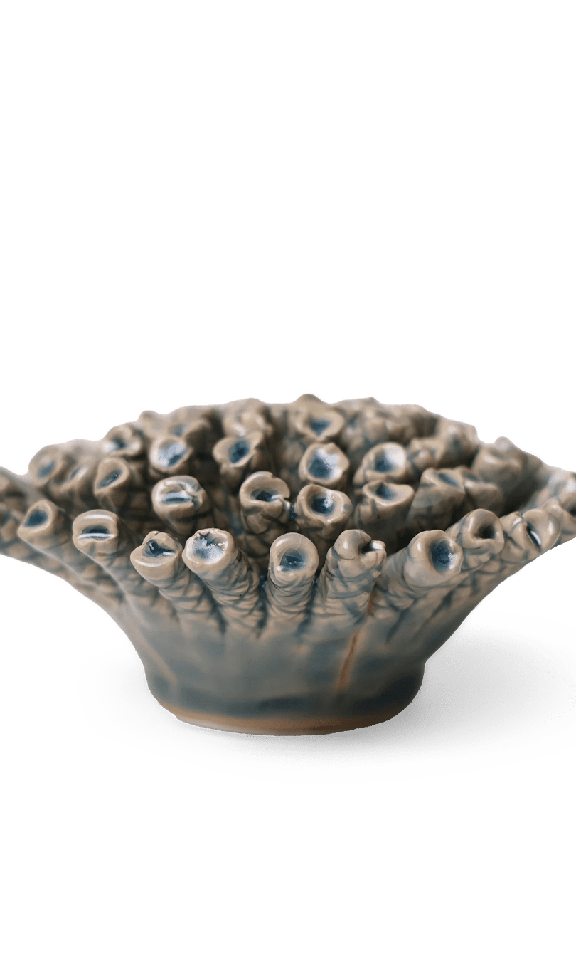Ceramic Flower Large Blue 12 - Chive Ceramics Studio - Ceramic Flowers - Chive Wholesale