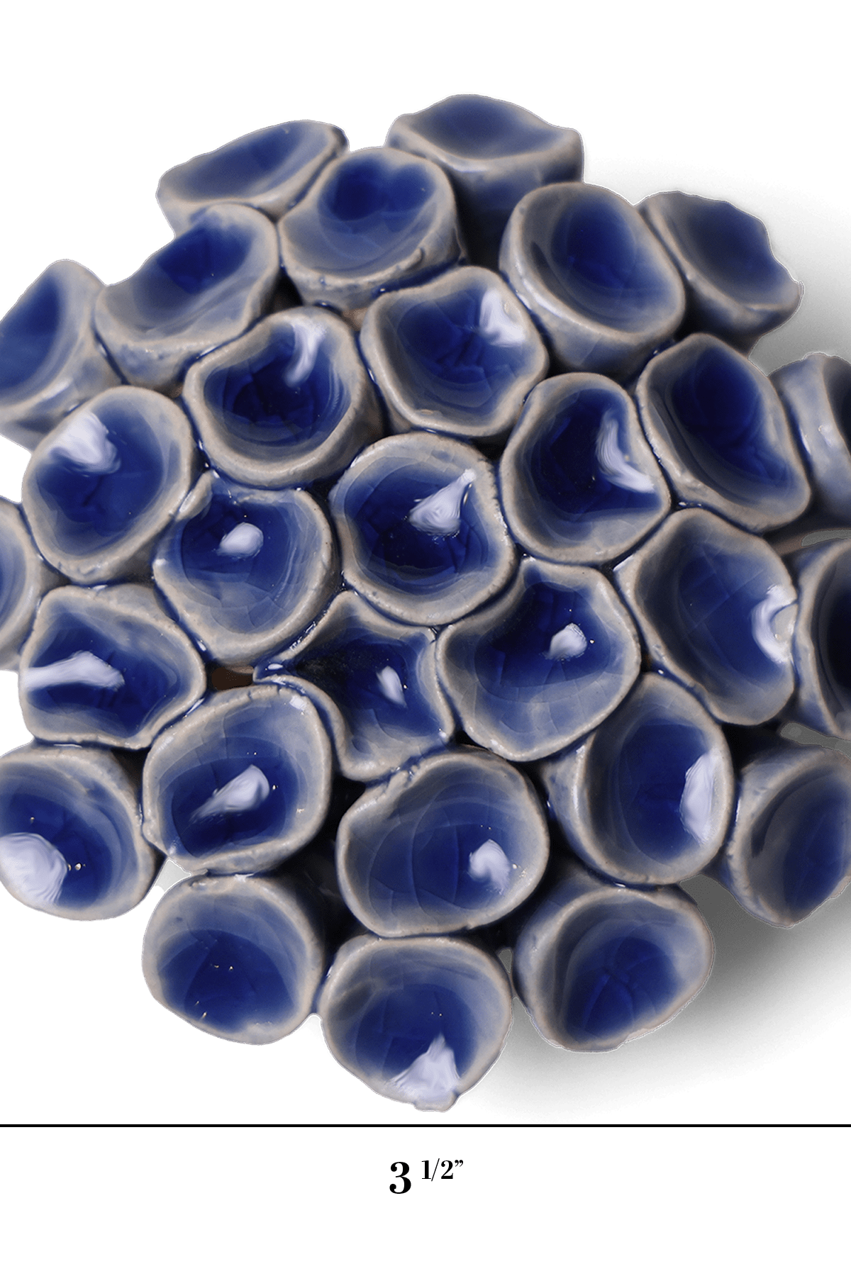 Ceramic Flower Wall Art Medium Blue 12 - Chive Ceramics Studio - Ceramic Flowers - Chive US