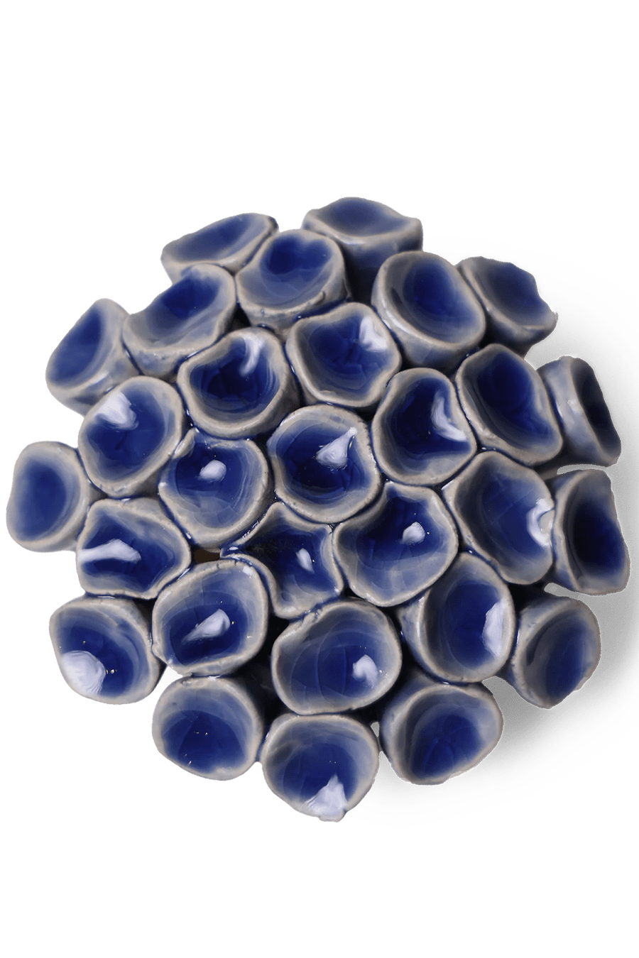 Ceramic Flower Medium Blue 12 - Chive Ceramics Studio - Ceramic Flowers - Chive Wholesale