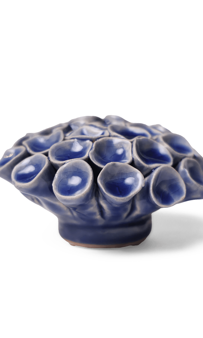 Ceramic Flower Medium Blue 12 - Chive Ceramics Studio - Ceramic Flowers - Chive Wholesale