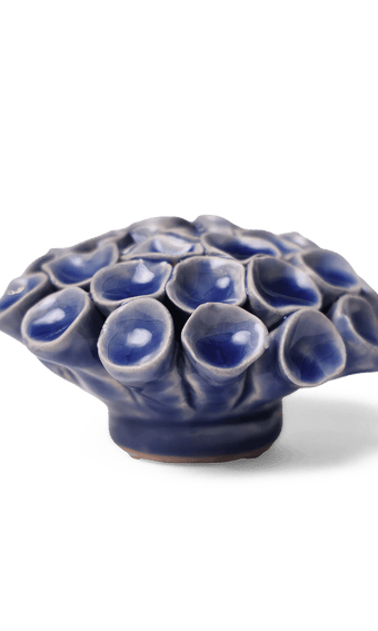 Ceramic Flower Medium Blue 12 - Chive Ceramics Studio - Ceramic Flowers - Chive Wholesale