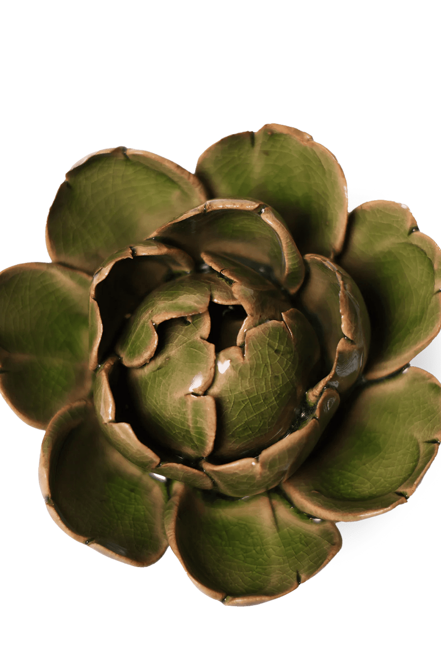 Ceramic Flower Peony Green 12 - Chive Ceramics Studio - Ceramic Flowers - Chive Ceramics Studio