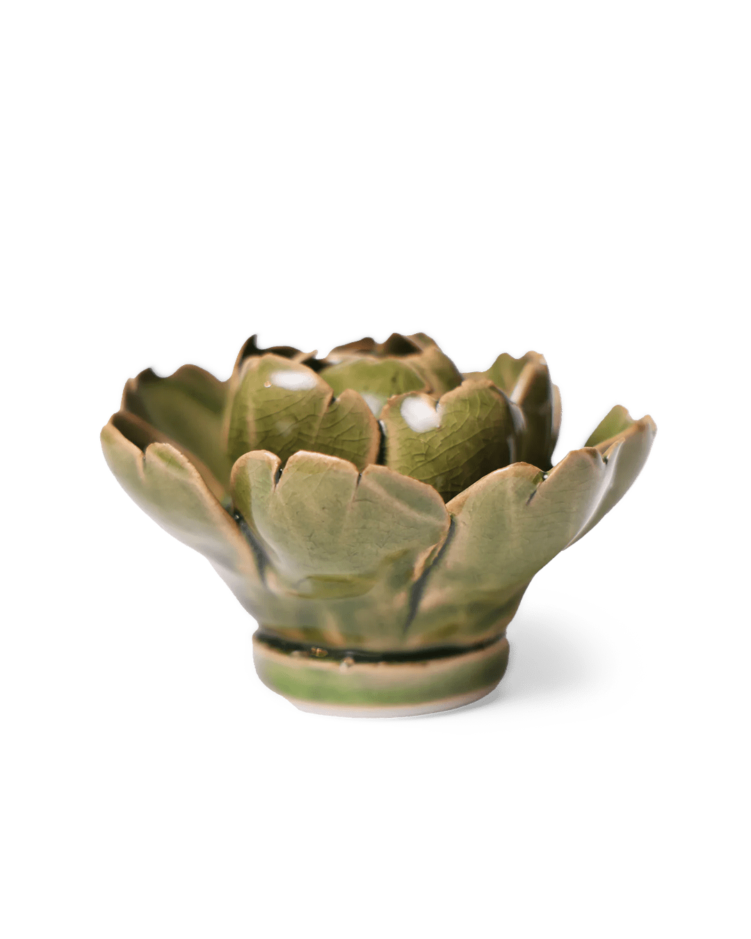 Peony Green 12 ceramic wall flower — Classic Collection — designed in Toronto by Chive Studio