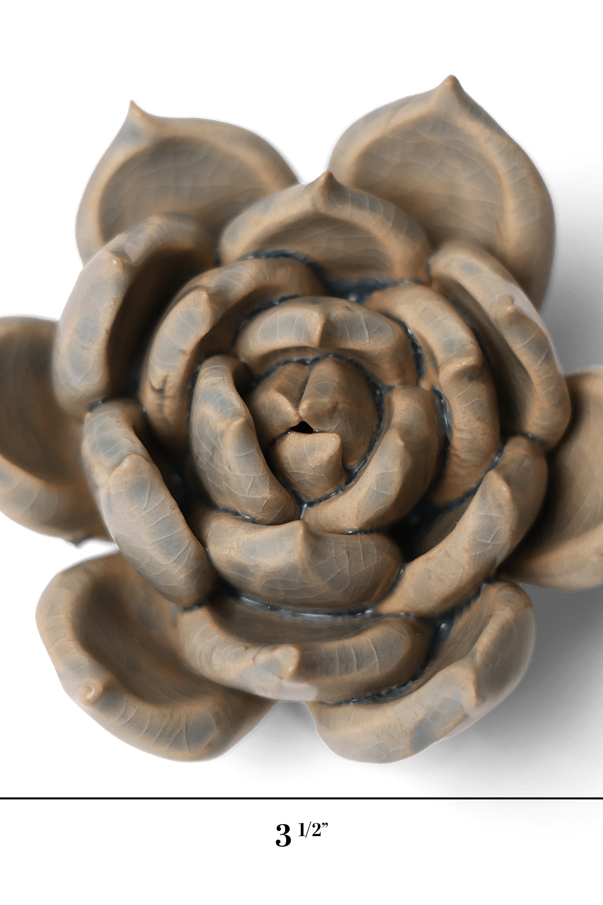 Succulent Blue ceramic wall flower — Classic Collection — handmade by Chive Studio Toronto