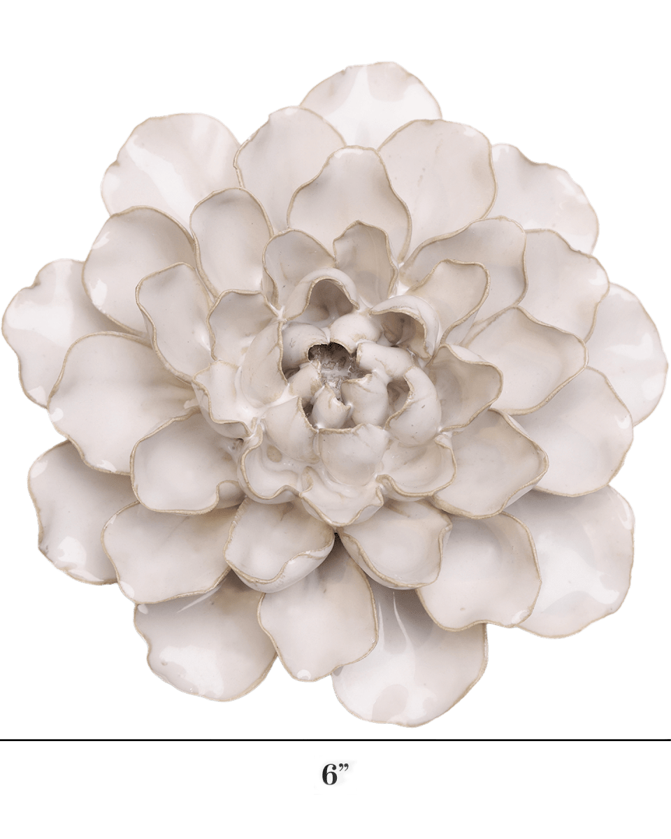 Ivory European Water Lily - Chive Ceramics Studio - Ceramic Flowers - Chive Ceramics Studio