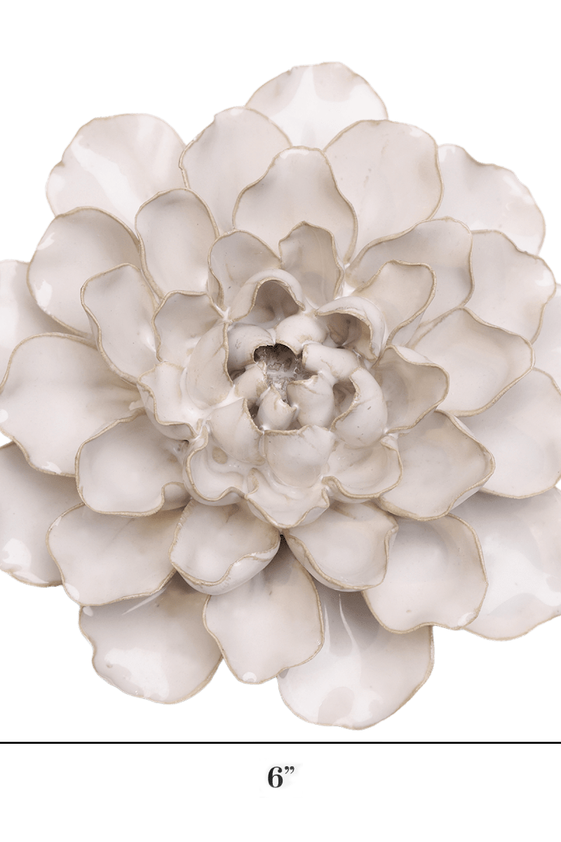 Ivory European Water Lily - Chive Ceramics Studio - Ceramic Flowers - Chive Ceramics Studio