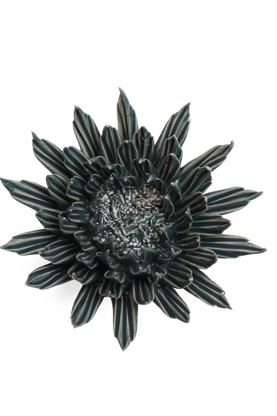Ceramic Flower Wall Art Flower Teal 3 - Chive Ceramics Studio - Ceramic Flowers - Chive US