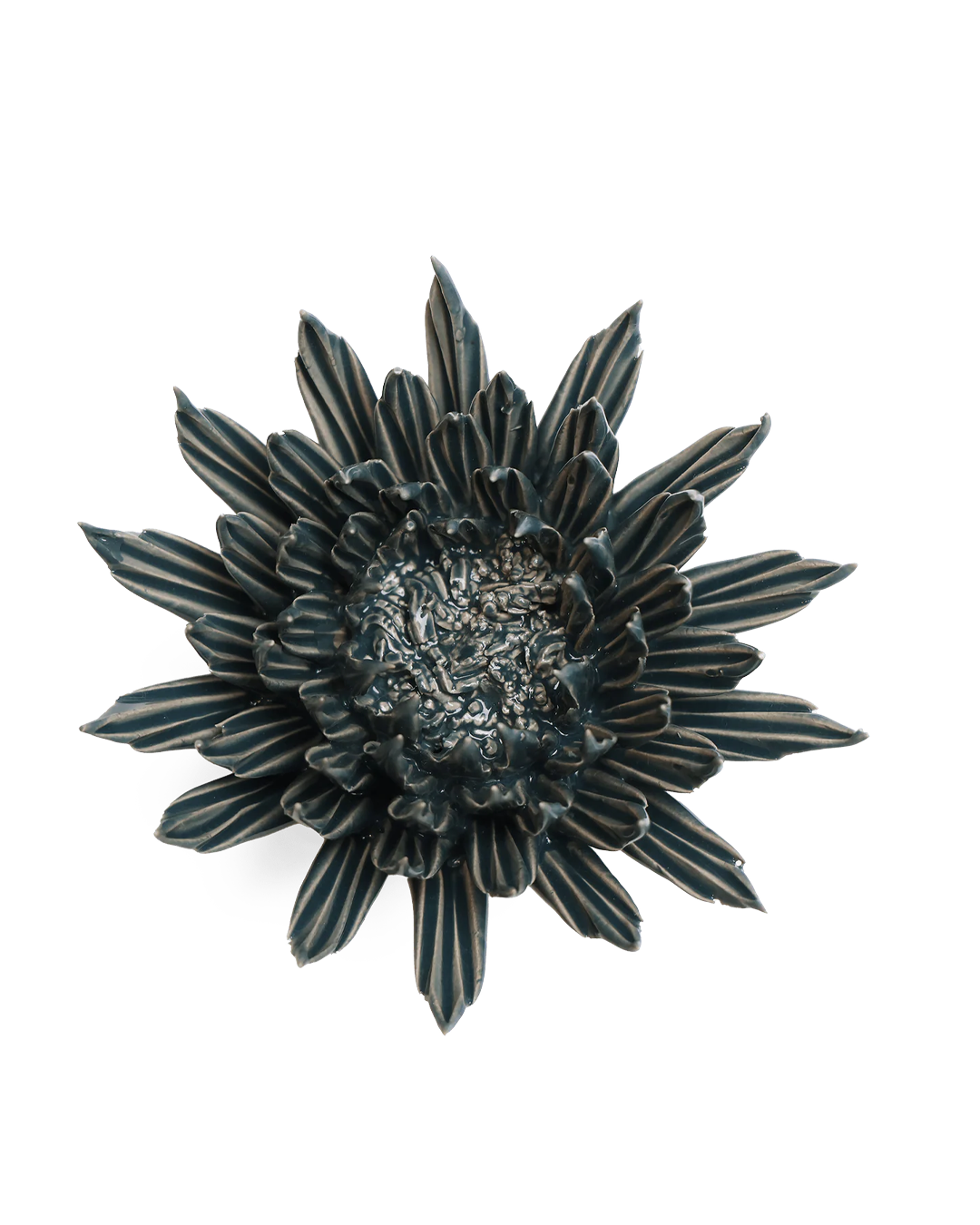 Ceramic Flower Wall Art Flower Teal 3 - Chive Ceramics Studio - Ceramic Flowers - Chive US