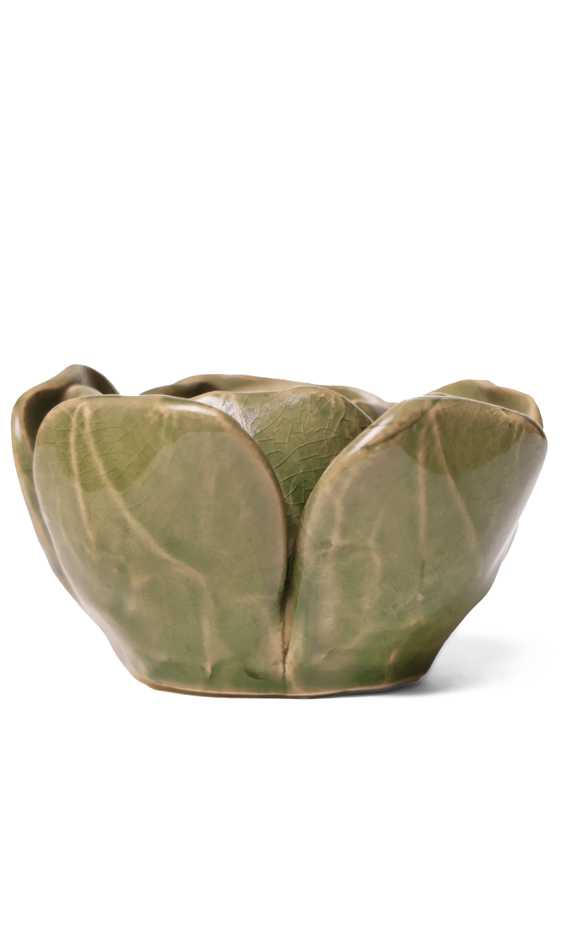 Green Rose 4 ceramic wall flower — Classic Collection — designed in Toronto by Chive Studio