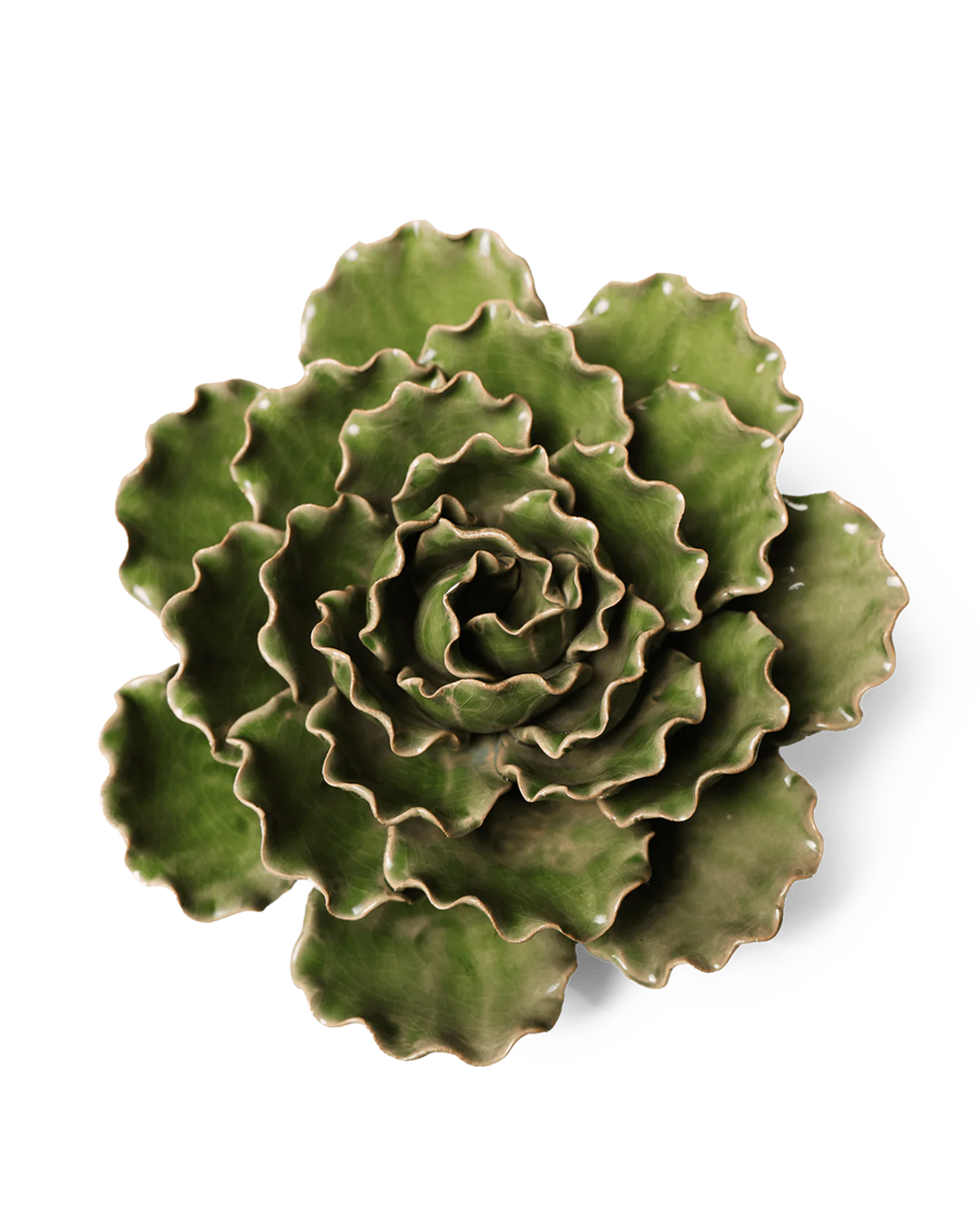 Ceramic Flower Wall Art Lettuce Green XL 5 - Chive Ceramics Studio - Ceramic Flowers - Chive US