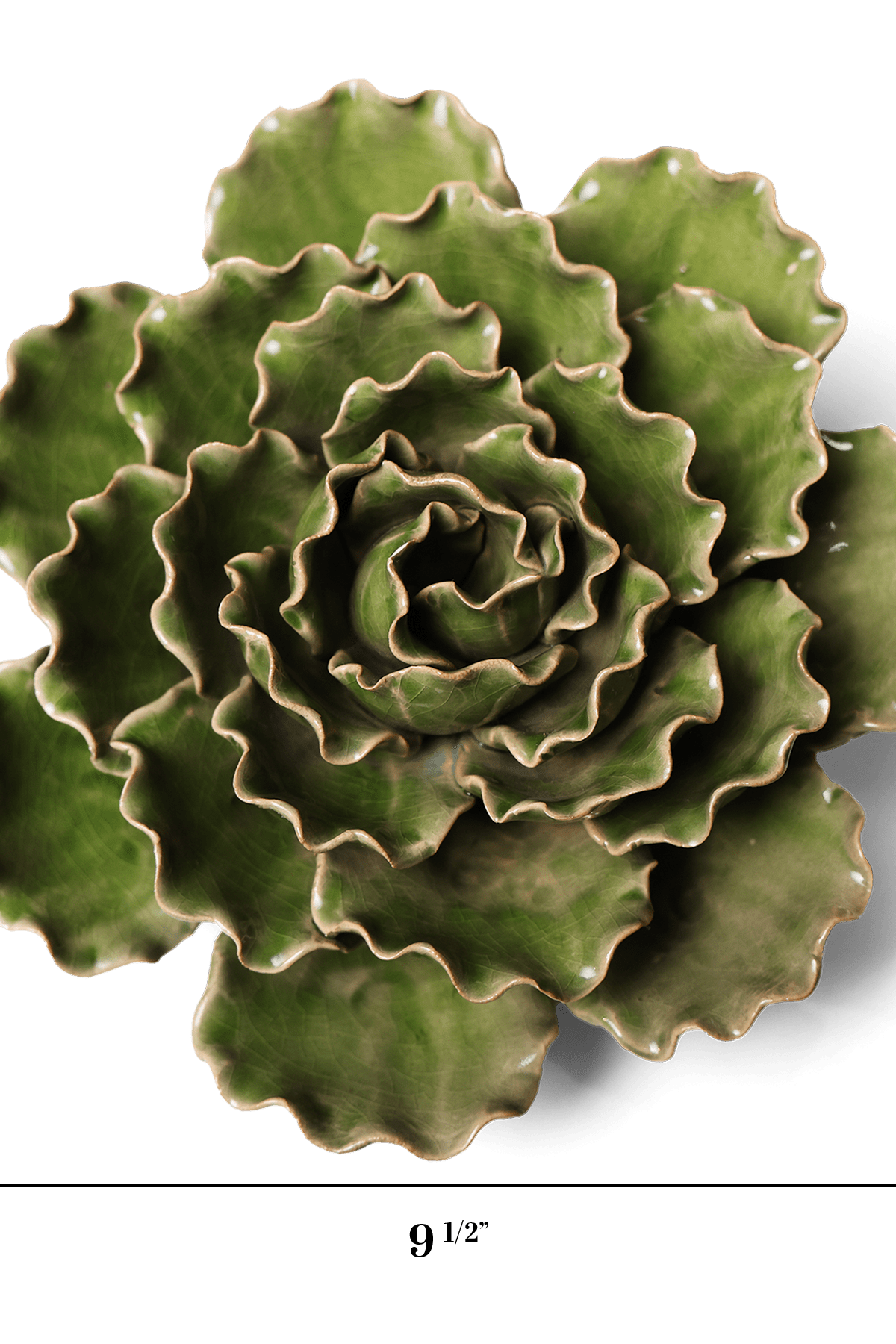 Ceramic Flower Wall Art Lettuce Green XL 5 - Chive Ceramics Studio - Ceramic Flowers - Chive US