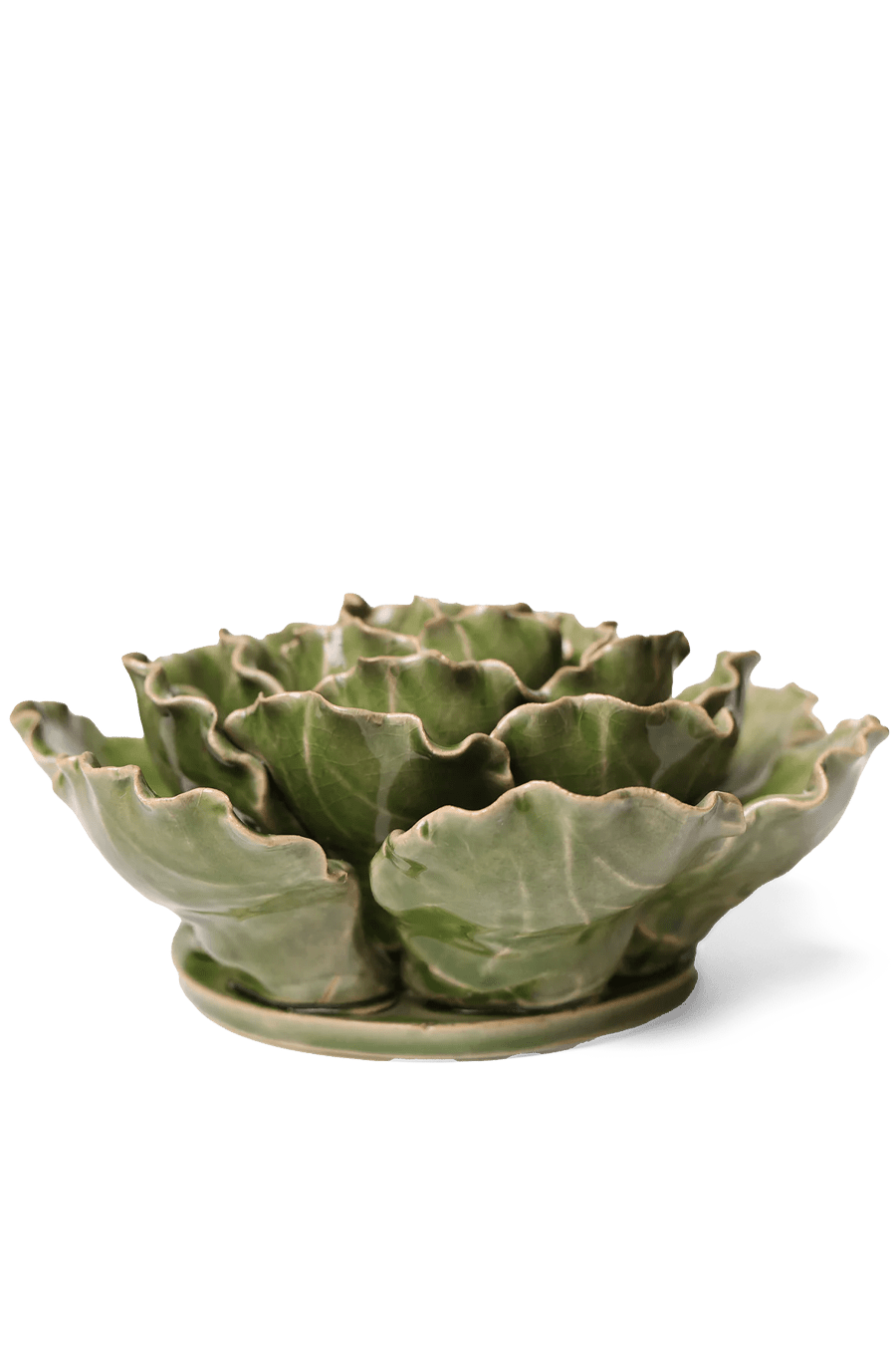 Ceramic Flower Lettuce Green XL 5 - Chive Ceramics Studio - Ceramic Flowers - Chive Wholesale