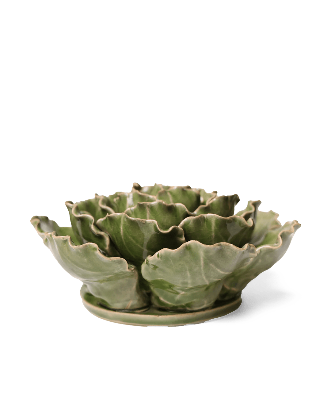 Ceramic Flower Lettuce Green XL 5 - Chive Ceramics Studio - Ceramic Flowers - Chive Wholesale