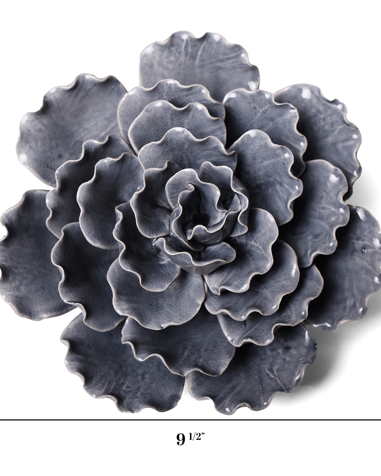 Ceramic Flower Wall Art Lettuce Grey XL 5 - Chive Ceramics Studio - Ceramic Flowers - Chive US