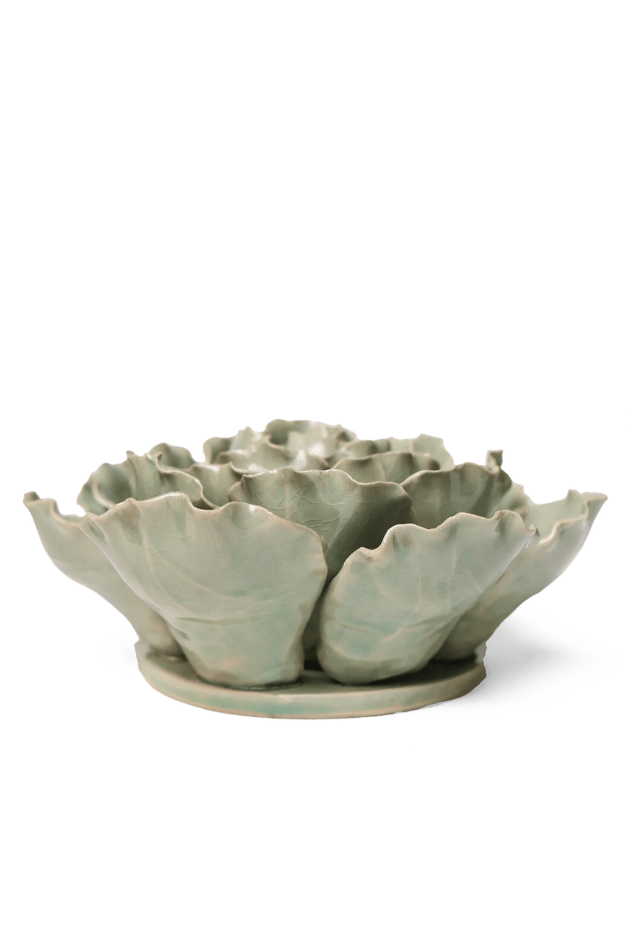 Ceramic Flower Lettuce Mint XL 5 - Chive Ceramics Studio - Ceramic Flowers - Chive US