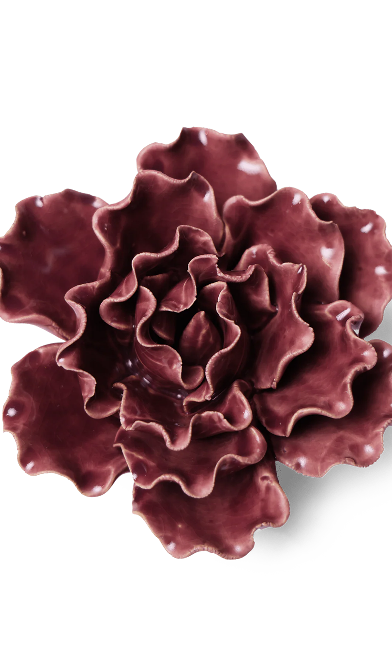 Lettuce Purple ceramic wall flower — Classic Collection — designed in Toronto by Chive Studio