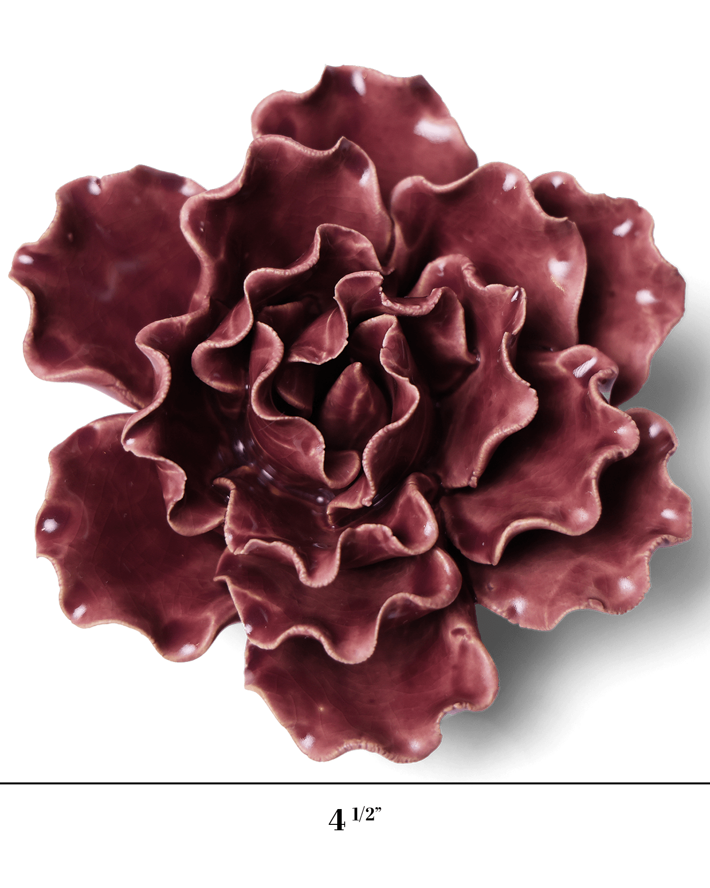 Ceramic Flower Wall Art Lettuce Purple Medium - Chive Ceramics Studio - Ceramic Flowers - Chive US