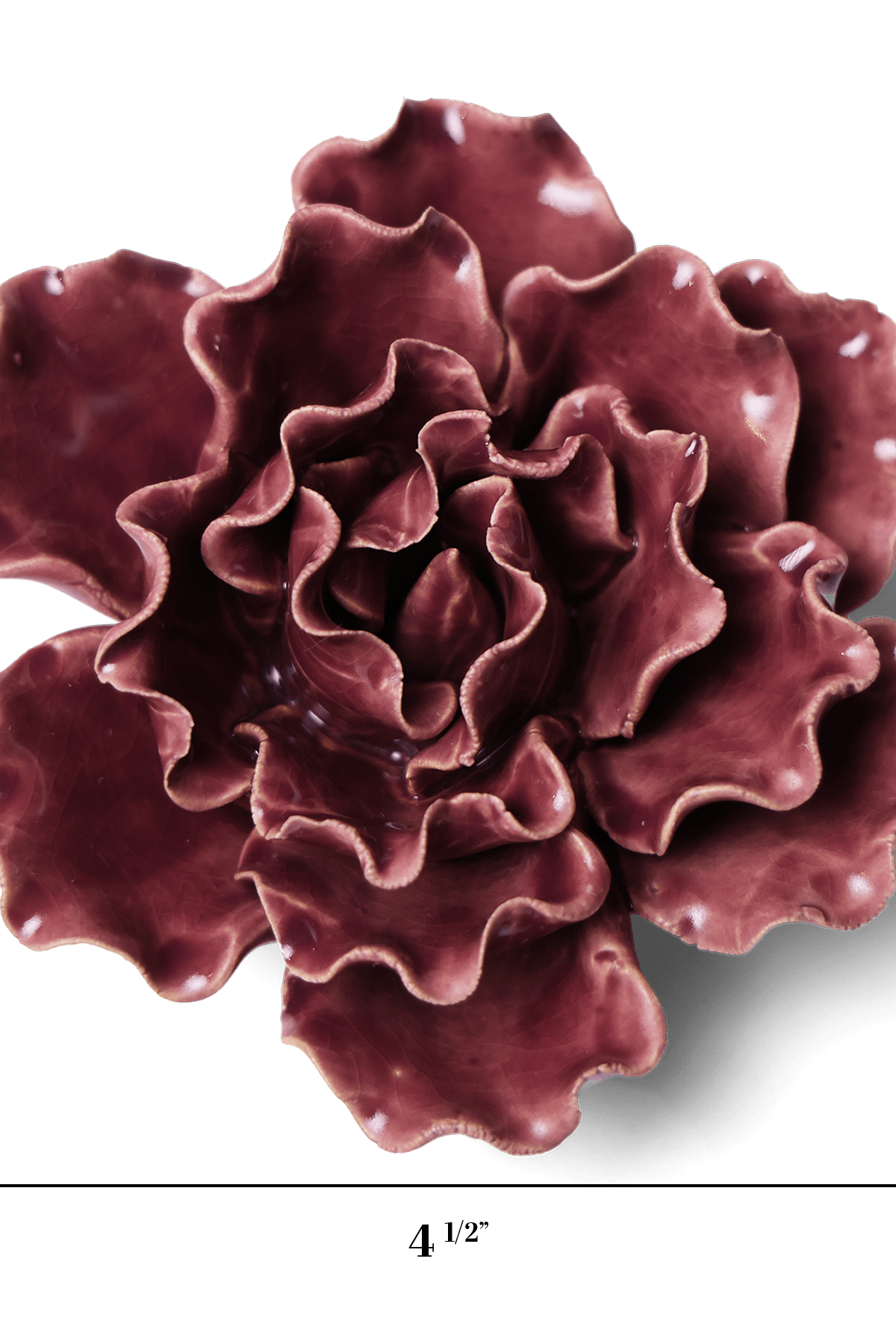 Ceramic Flower Wall Art Lettuce Purple Medium - Chive Ceramics Studio - Ceramic Flowers - Chive US