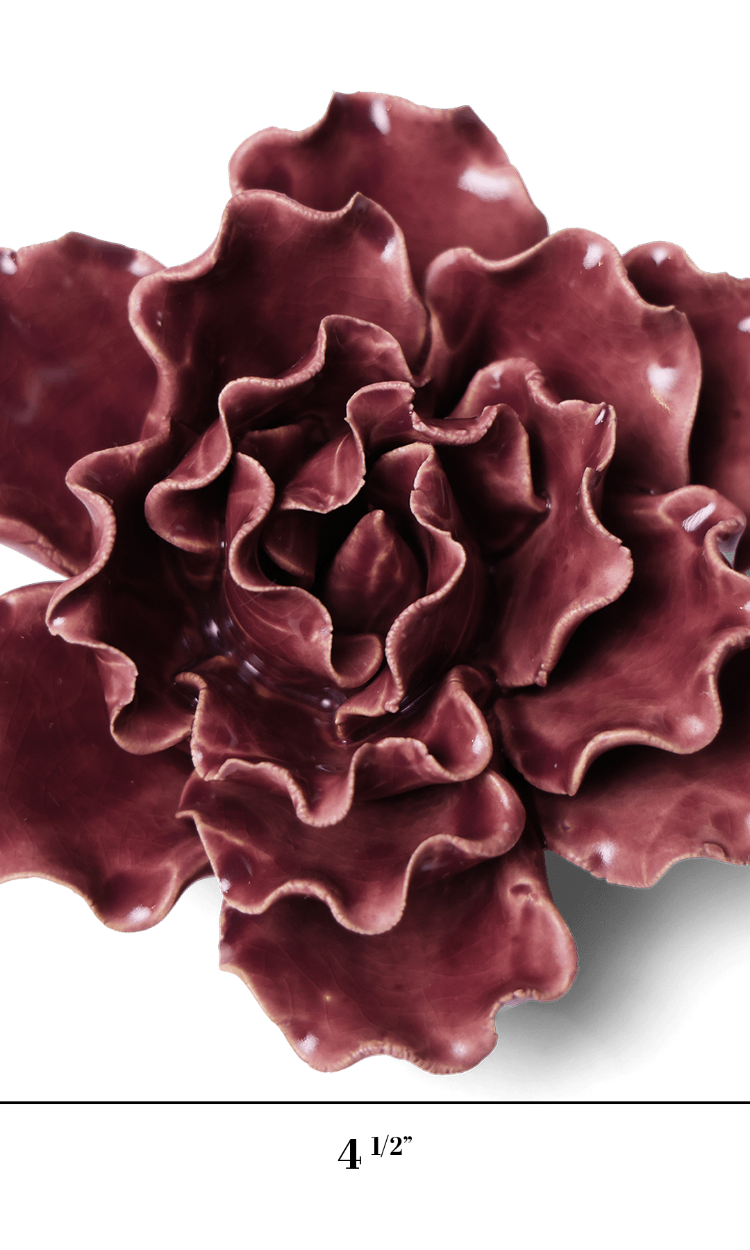 Lettuce Purple ceramic wall flower — Classic Collection — designed in Toronto by Chive Studio