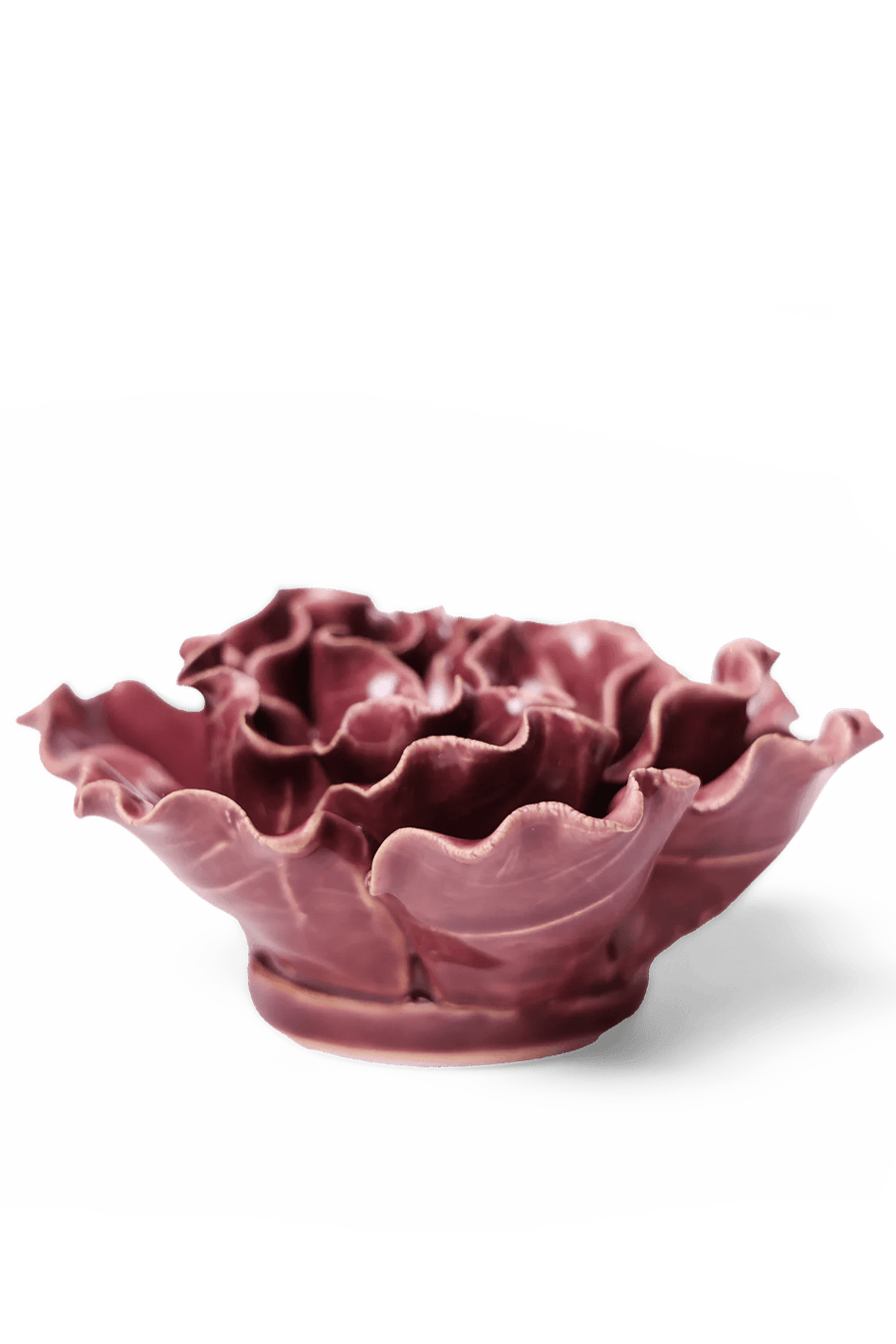 Ceramic Flower Lettuce Purple Medium - Chive Ceramics Studio - Ceramic Flowers - Chive Ceramics Studio