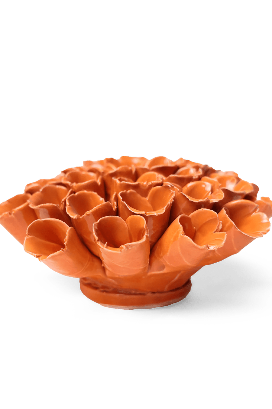 Ceramic Flower Polyp Orange Large - Chive Ceramics Studio - Ceramic Flowers - Chive Ceramics Studio