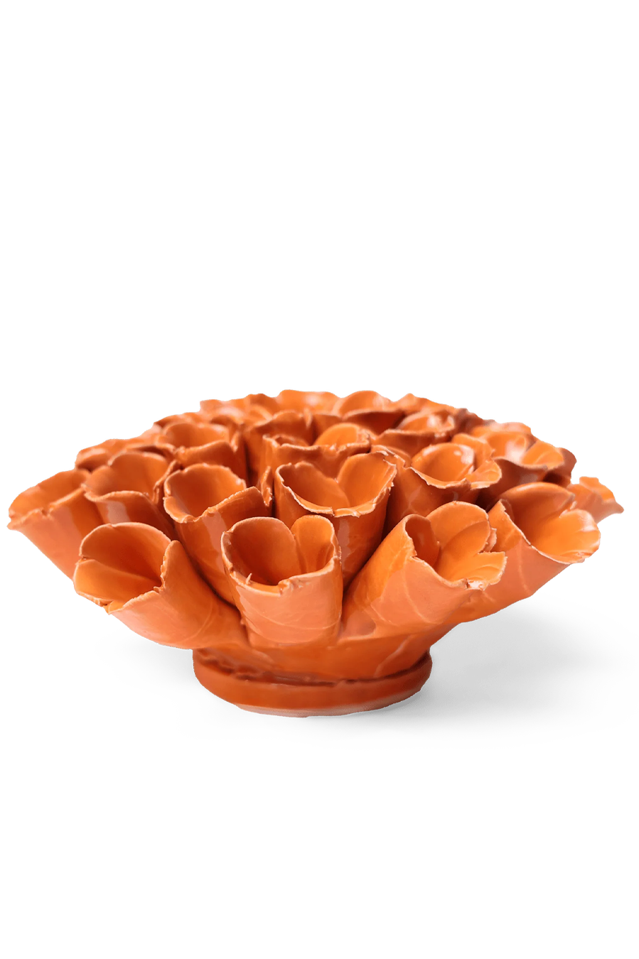 Polyp Orange Large ceramic wall flower — Classic Collection — designed in Toronto by Chive Studio
