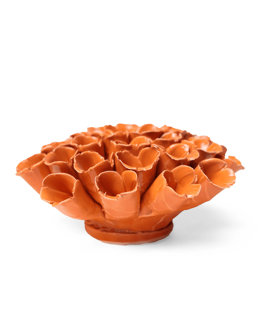 Ceramic Flower Polyp Orange Large - Chive Ceramics Studio - Ceramic Flowers - Chive Ceramics Studio