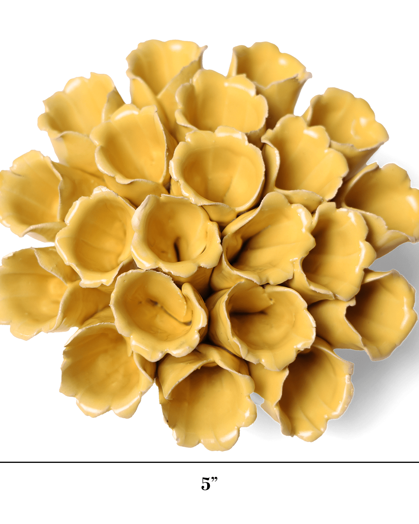Ceramic Flower Wall Art Polyp Yellow Medium - Chive Ceramics Studio - Ceramic Flowers - Chive US