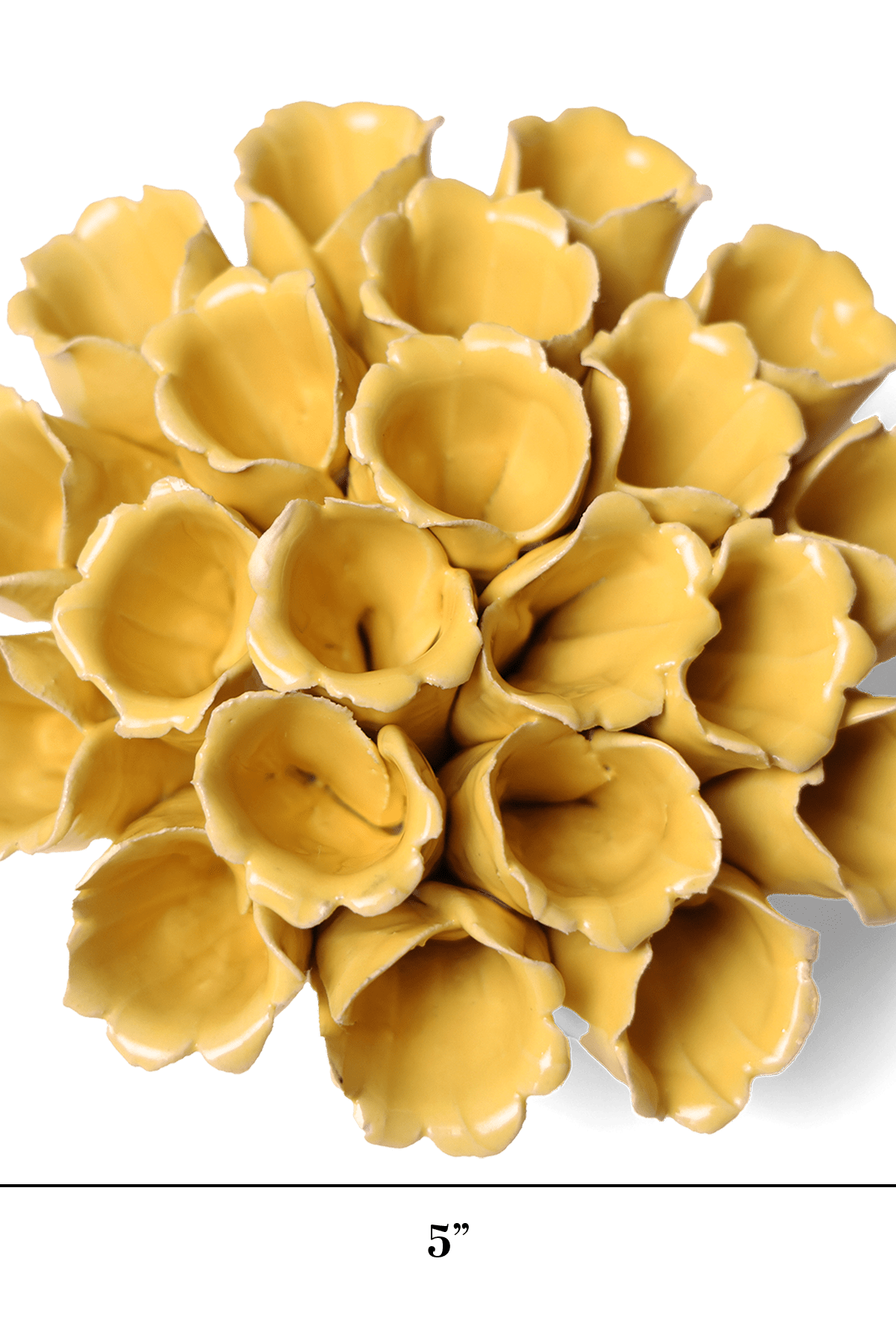 Ceramic Flower Wall Art Polyp Yellow Medium - Chive Ceramics Studio - Ceramic Flowers - Chive US