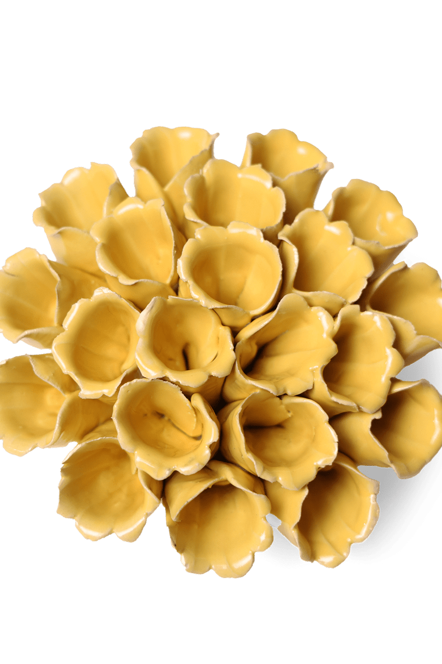 Ceramic Flower Polyp Yellow Medium - Chive Ceramics Studio - Ceramic Flowers - Chive Ceramics Studio