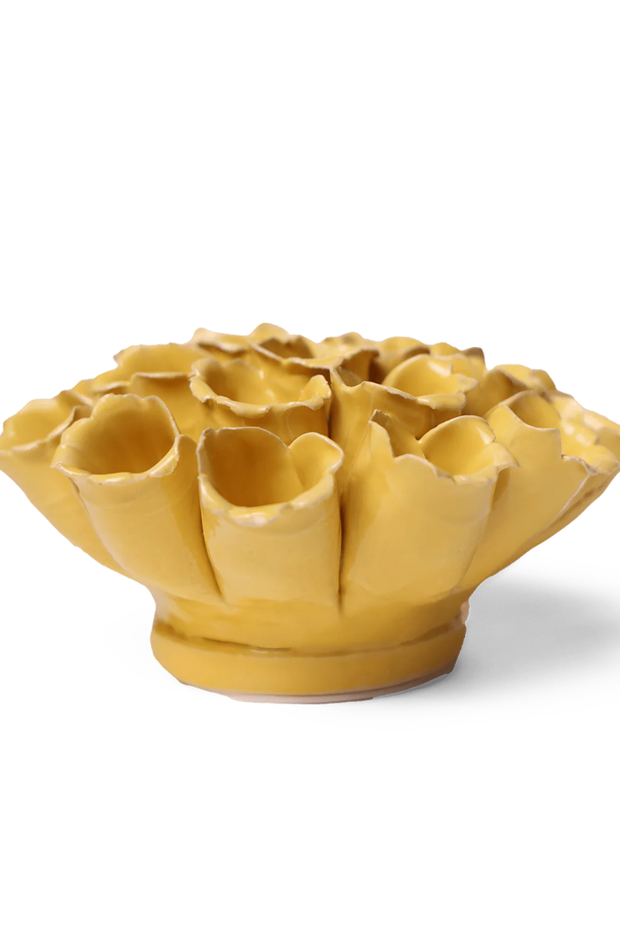 Ceramic Flower Wall Art Polyp Yellow Medium - Chive Ceramics Studio - Ceramic Flowers - Chive US