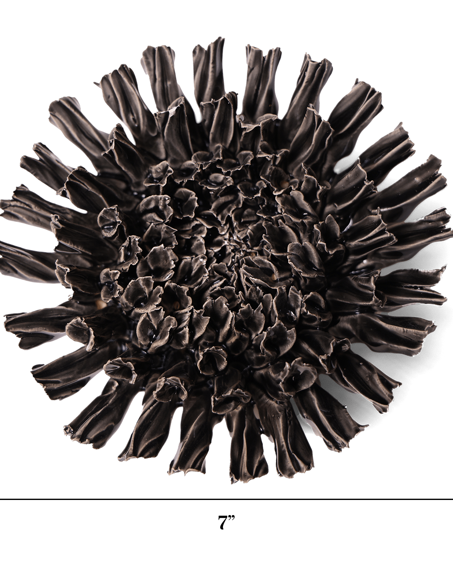 Ceramic Flower Wall Art Fractal Black 5 - Chive Ceramics Studio - Ceramic Flowers - Chive US