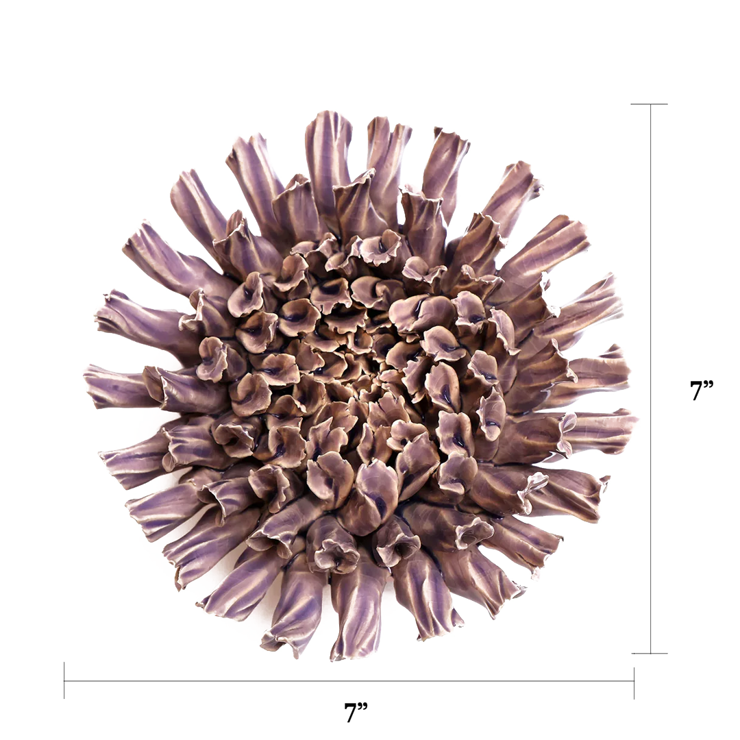 Ceramic Flower Wall Art Fractal Lilac 5 - Chive Ceramics Studio - Ceramic Flowers - Chive US
