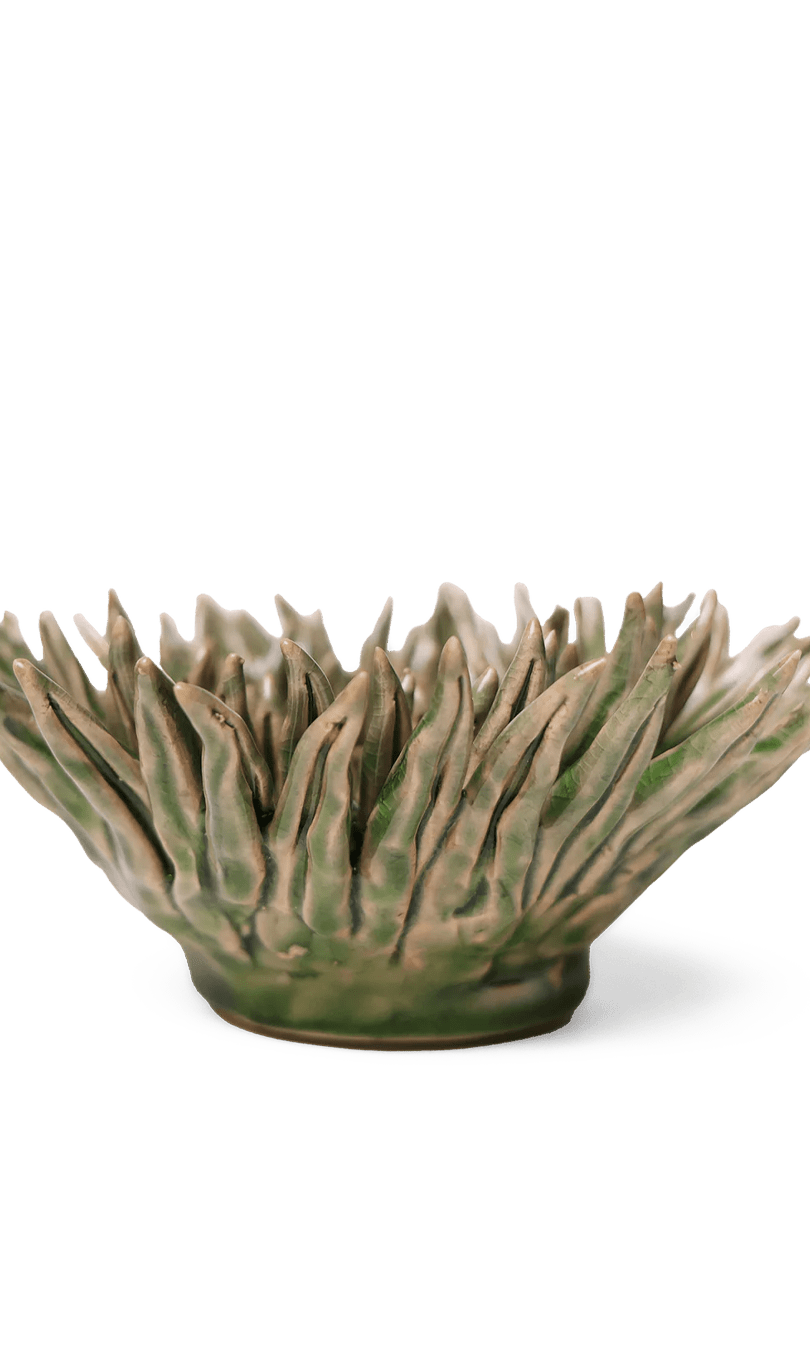 Olive Mum 5 ceramic wall flower — Classic Collection — handmade by Chive Studio Toronto