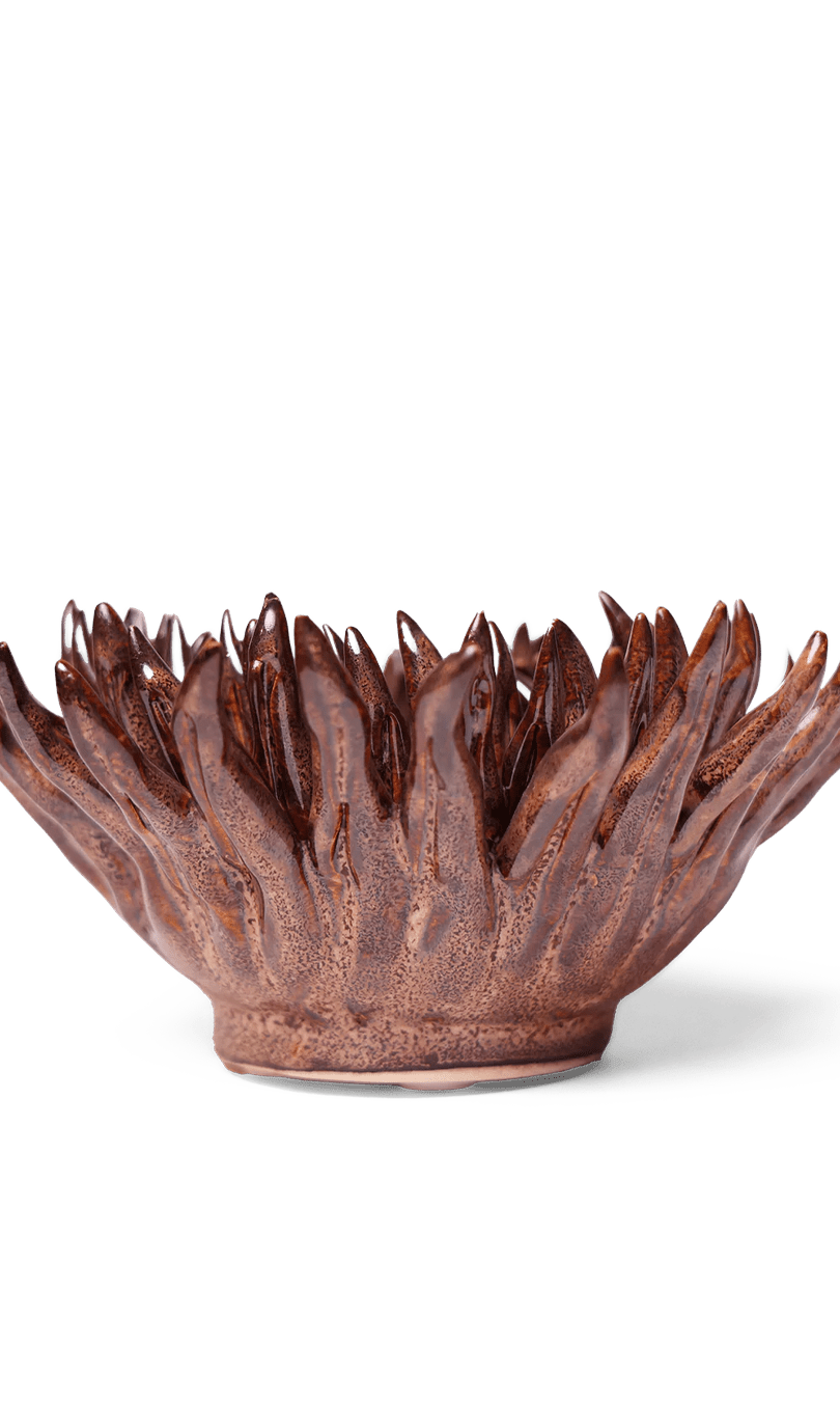 Ceramic Flower Mum Chocolate 5 - Chive Ceramics Studio - Ceramic Flowers - Chive Wholesale