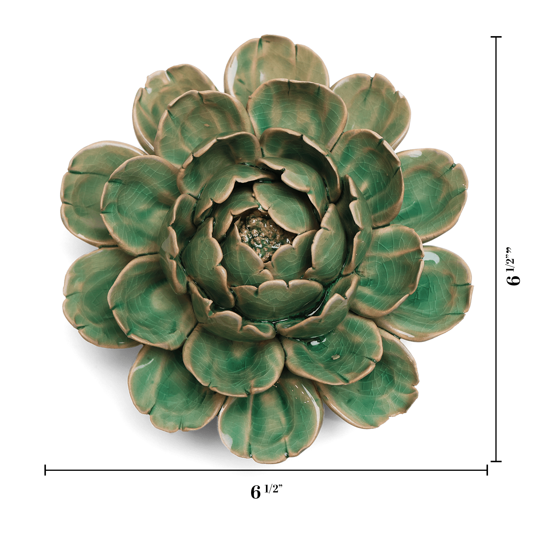 Mofo Mint Peony ceramic wall flower — Classic Collection — Designed by Chive Studio Toronto