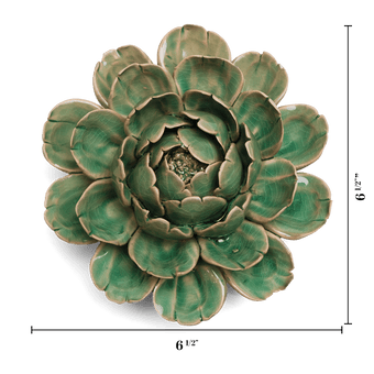 Mofo Mint Peony ceramic wall flower — Classic Collection — Designed by Chive Studio Toronto