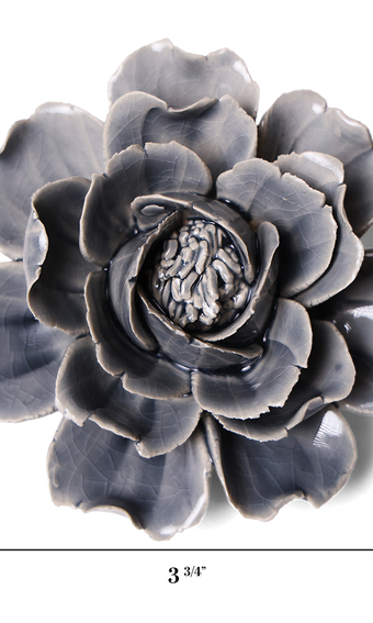 Rose Grey ceramic wall flower — Classic Collection — handmade by Chive Studio Toronto
