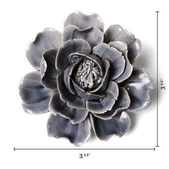 Rose Grey ceramic wall flower — Classic Collection — handmade by Chive Studio Toronto