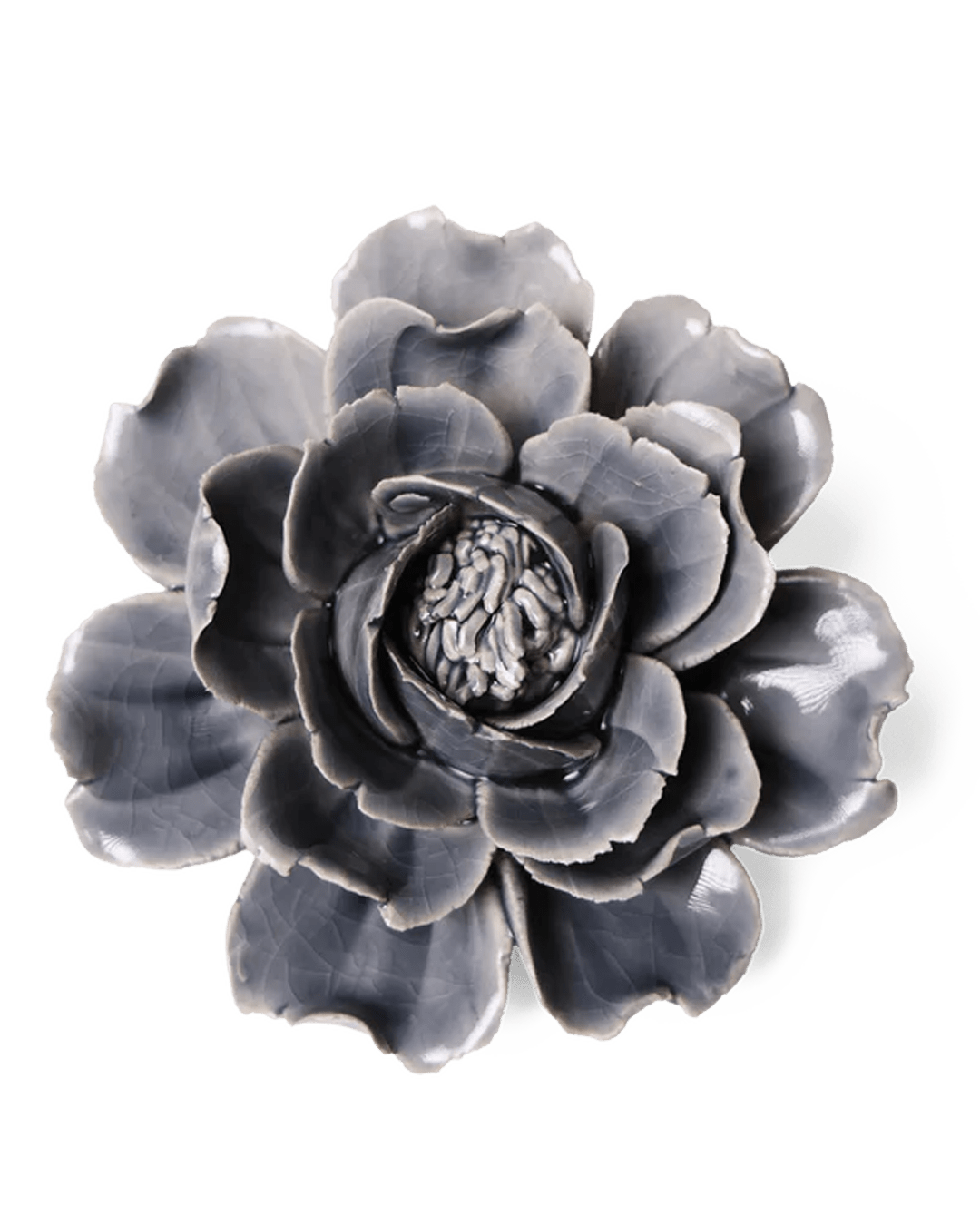 Ceramic Flower Rose Grey 6 - Chive Ceramics Studio - Ceramic Flowers - Chive Ceramics Studio
