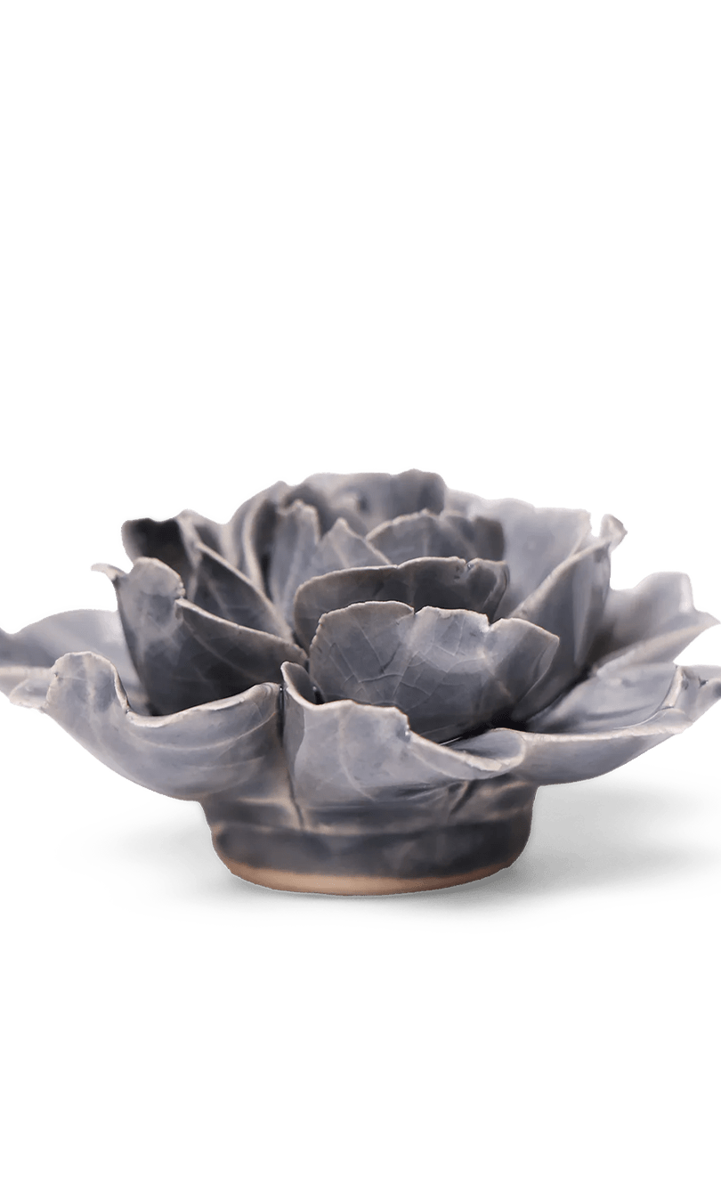 Rose Grey ceramic wall flower — Classic Collection — handmade by Chive Studio Toronto