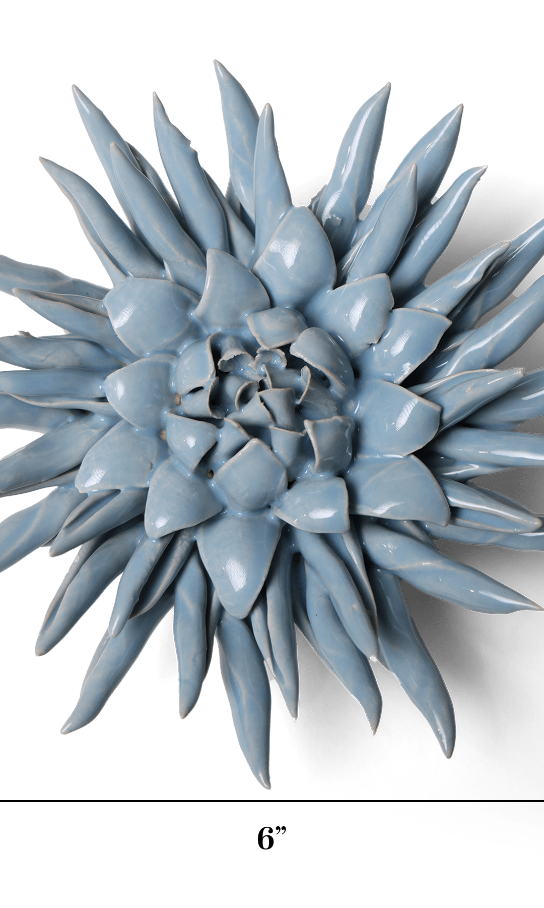 Flower Blue 6 ceramic wall flower — Classic Collection — designed in Toronto by Chive Studio