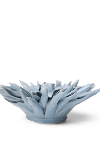 Flower Blue 6 ceramic wall flower — Classic Collection — designed in Toronto by Chive Studio