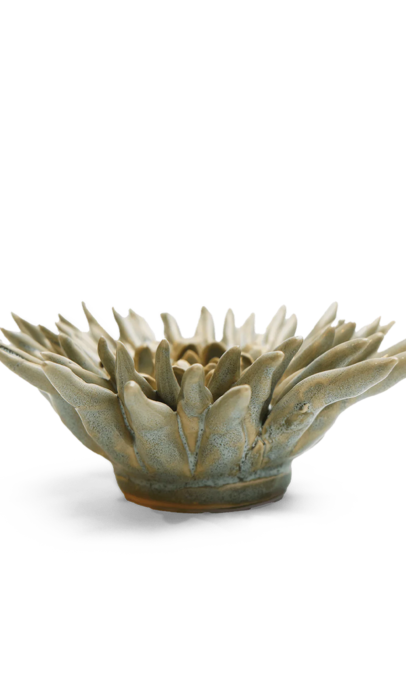 Ceramic Flower Wall Art Flower Green 6 - Chive Ceramics Studio - Ceramic Flowers - Chive US