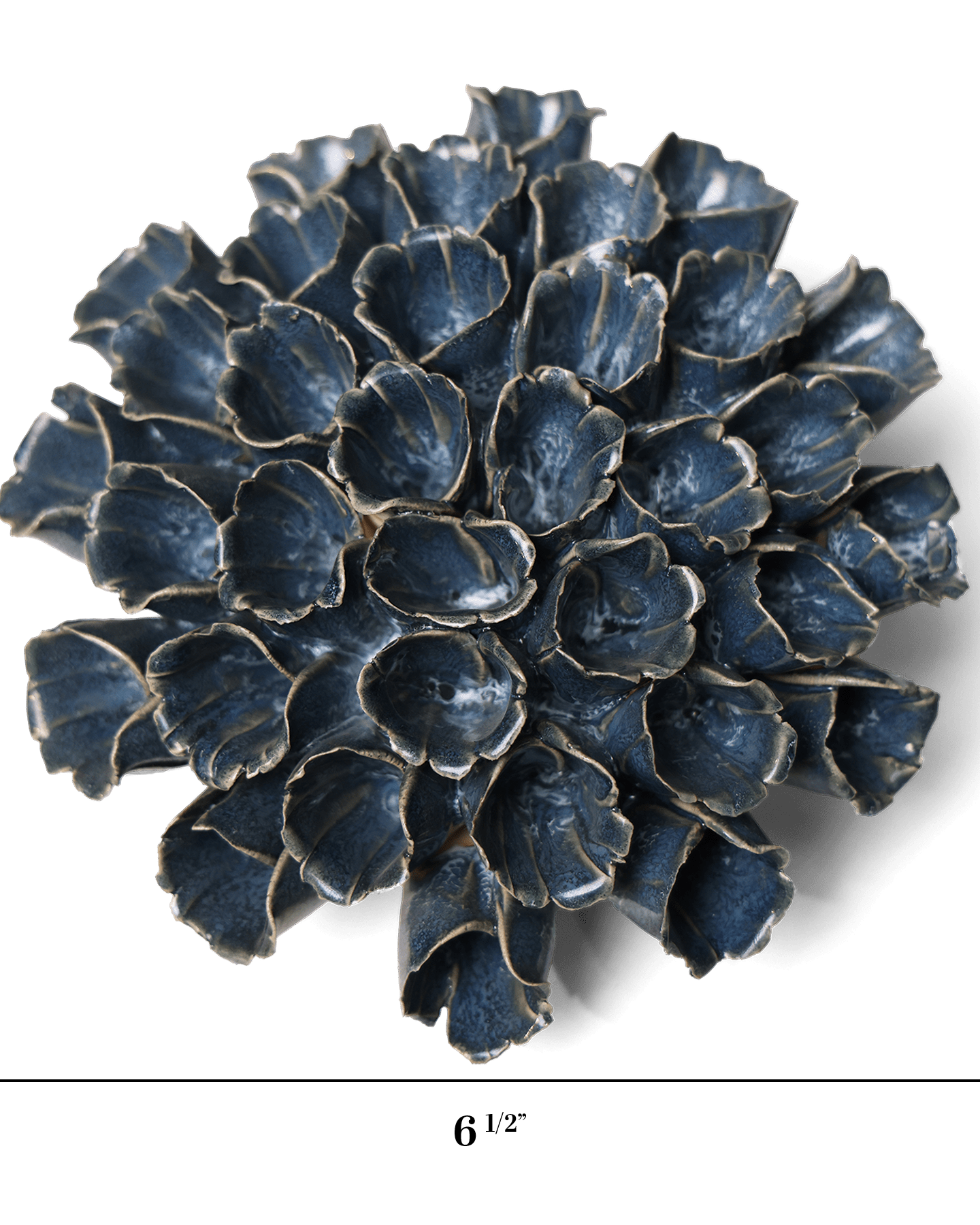 Ceramic Flower Wall Art Polyp Blue 6 - Chive Ceramics Studio - Ceramic Flowers - Chive US