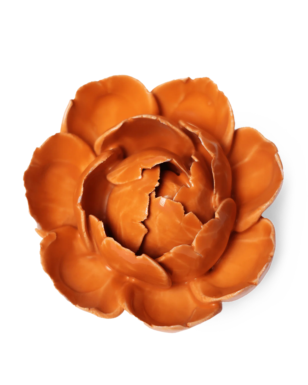 Ceramic Flower Peony Orange 6 - Chive Ceramics Studio - Ceramic Flowers - Chive US