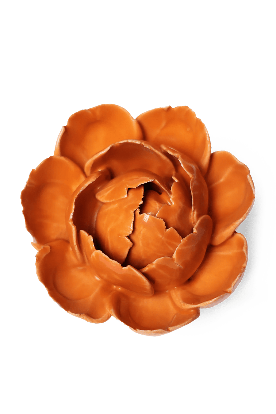 Ceramic Flower Peony Orange 6 - Chive Ceramics Studio - Ceramic Flowers - Chive Ceramics Studio