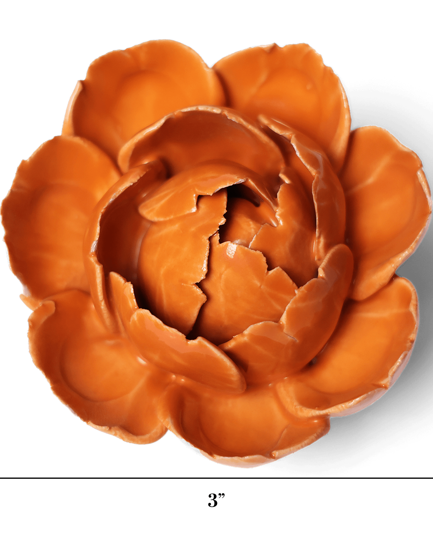 Ceramic Flower Wall Art Peony Orange 6 - Chive Ceramics Studio - Ceramic Flowers - Chive US