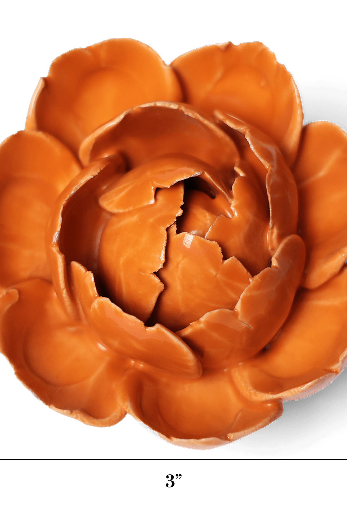 Ceramic Flower Wall Art Peony Orange 6 - Chive Ceramics Studio - Ceramic Flowers - Chive US