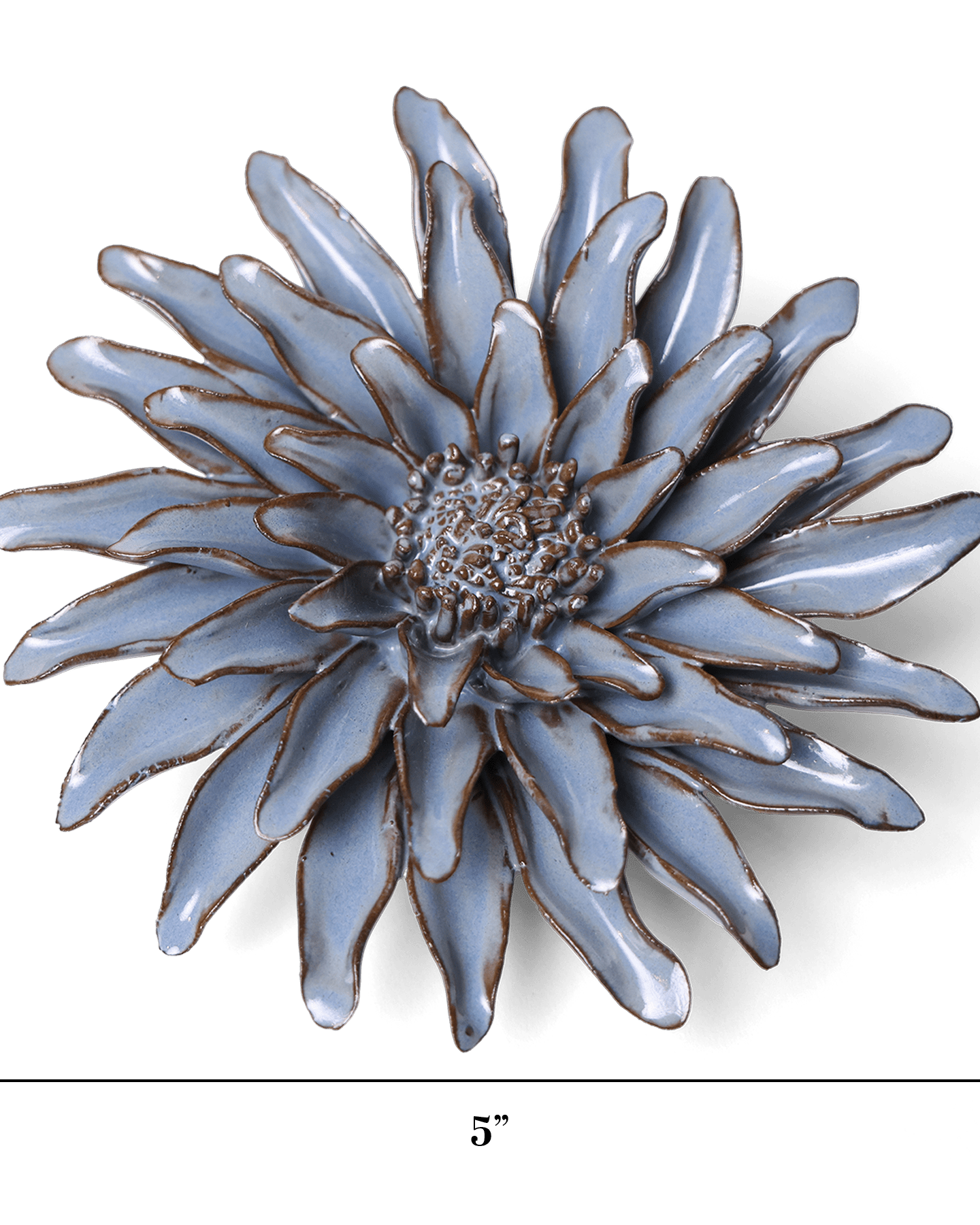 Japan Ceramic Flower Wall Art Grey Gerbera Daisy - Chive Ceramics Studio - Ceramic Flowers - Chive US